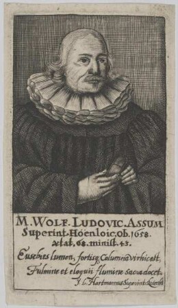 Bildnis des Wolf. Ludovic Assum