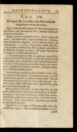 Cap. IV. De raptu, & vi coactis, aut dolo inductis virginibus vel mulieribus.