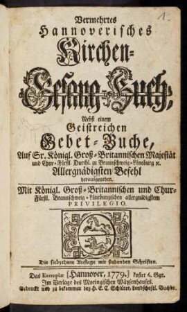 1r-660, Vermehrtes hannoverisches Kirchen-Gesang-Buch