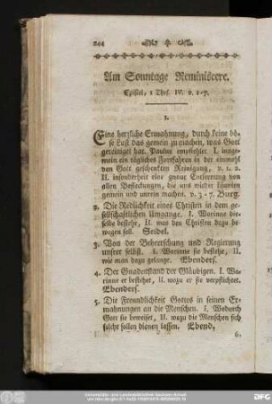 Am Sonntage Reminiscere. Epistel, 1 Thes. IV. v. 1 - 7.