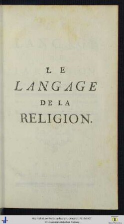 La Langage De La Religion