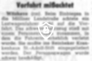 Vorfahrt mißachtet