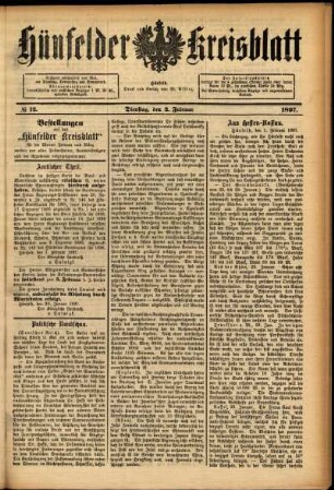 Ausgabe vom Dienstag, den 02. Februar 1897.