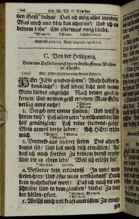 C. Von der Heiligung