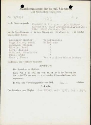 Kluge, Theodor