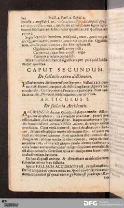 Caput Secundum.