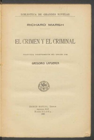 El crimen y el criminal