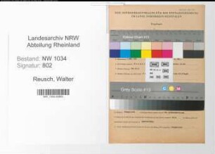 Entnazifizierung Walter Reusch , geb. 01.05.1891 (Soldat)