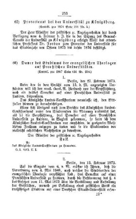 Prorectorat bei der Universität zu Königsberg : [II. Universitäten und Akademien]