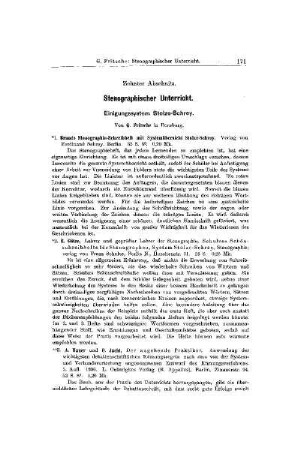 Stenographischer Unterricht