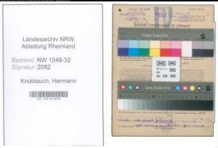 Entnazifizierung Hermann Knoblauch , geb. 02.02.1900 (Beamter)