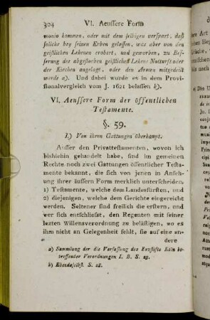 VI. Aeussere Form der öffentlichen Testamente