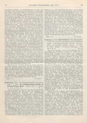 267-268 [Rezension] Sommerlad, Theo, Wirtschaftsgeschichtliche Untersuchungen. II. Heft: Die Lebensbeschreibung Severins als kulturgeschichtliche Quelle