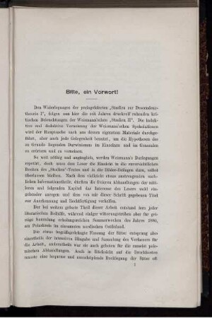 Bitte, ein Vorwort!