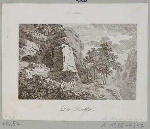 Der Raubstein (Winterstein, Hinteres Raubschloss) westlich des Zeughauses in der Sächsischen Schweiz