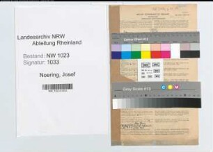 Entnazifizierung Josef Noering , geb. 09.02.1899 (Lehrer)