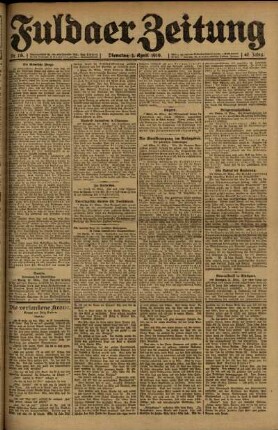 Ausgabe vom Dienstag, den 01. April 1919.