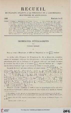 31: Recherches généalogiques, [1]