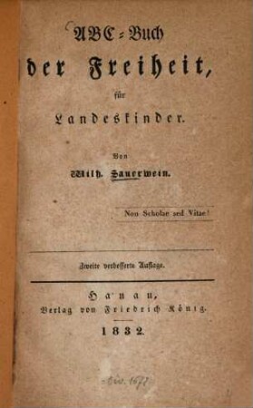 ABC-Buch der Freiheit für Landeskinder