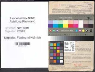 Entnazifizierung Ferdinand Heinrich Schaefer , geb. 05.06.1906 (Zahnarzt)