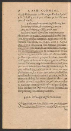 Cap. 6. De Lapsu angeli & hominis.