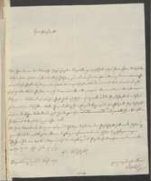 Brief von Wilhelm Heinrich von Lepel an Johann Jacob Kohlhaas