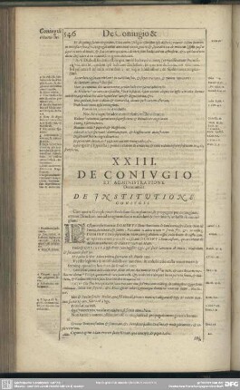 XXIII. De Coniugio Et Administratione Oeconomica