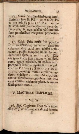 V. Machinæ Simplices.