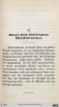 XI: Saal der farbigen Bildwerke