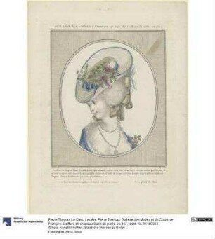 Gallerie des Modes et du Costume Français: Coiffure en chapeau blanc de paille. oo.217