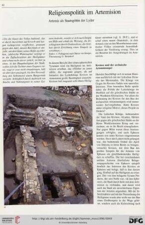 Religionspolitik im Artemision