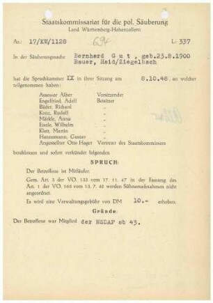 Gut, Berhard