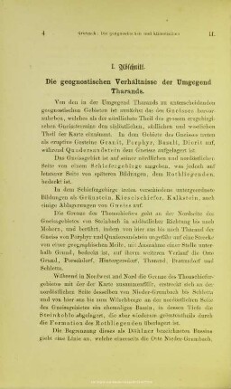 I. Abschnitt. Die geognostischen Verhältnisse der Umgegend Tharands.