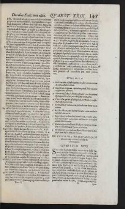 De Consensu Praestando in alienatione rerum Ecclesiae sede vacante. Quaestio XXIX.