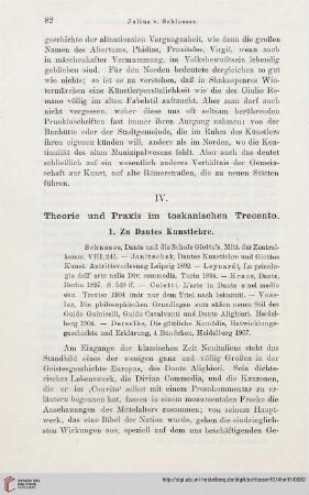 IV. Theorie und Praxis im toskanischen Trecento