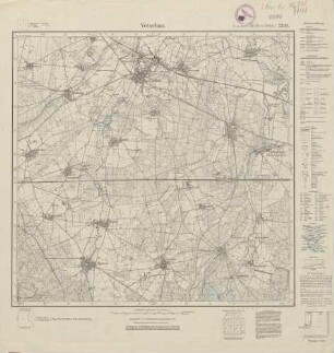 4250 (alte Nr.: 2399) Vetschau, Meßtischblatt (4cm - Karte)