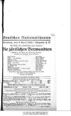 Die zärtlichen Verwandten