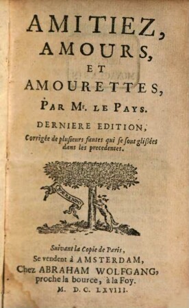 Amitiez, Amours, Et Amourettes