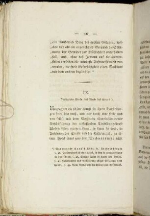 IX. Musikalische Werke sind Werke des Genies