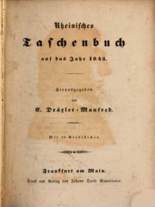 Rheinisches Taschenbuch auf das Jahr .... 1845, 1845