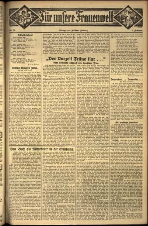 Zweite Ausgabe vom Donnerstag, den 01. Februar 1934.