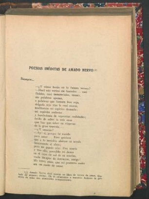 Poesías inéditas de Amado Nervo : Siempre... [y] Todavía no