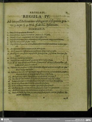 Regula IV. Ad impossibile nemo obligatur