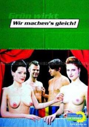 Plakat von Bündnis 90 / Die Grünen zur Bundestagswahl 2002