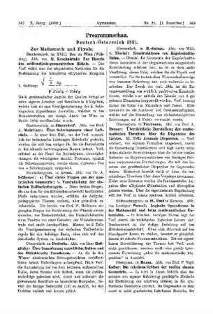 Programmschau : Deutsch-Österreich 1891