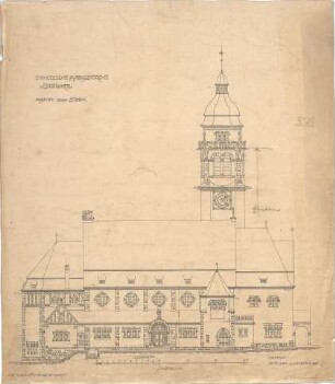 Dolmetsch, Heinrich; Stuttgart; Markuskirche - Südseite (Ansicht)
