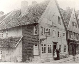 Haus Stölting, Weinbergstraße 3, abgerissen Anfang 1959. Detmold. Weinbergstraße, heute Paulinenstraße