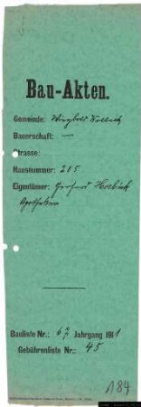 Haus-Akte/Gemeinde: Wb. Wolbeck 205 Münsterstr. 43 (mit Zeichnungen)