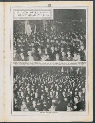 El mitin de la colectividad italiana