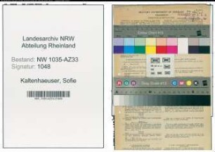 Entnazifizierung Sofie Kaltenhaeuser , geb. 16.04.1889 (Kaufmaennische Angestellte)